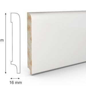 Cokół Biały Drewno CD100X16 dł.2,4m  OPAL 100