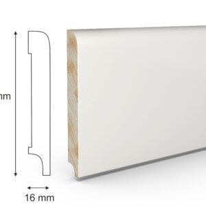 Cokół Biały Drewno CD120X16 dł.2,4m  OPAL 120