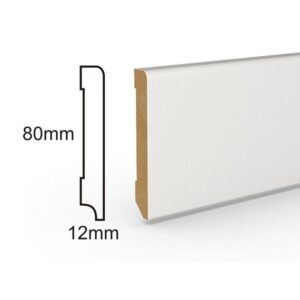 Cokół biały MDF STD 80x12x2050 R3 1szt=2,05mb